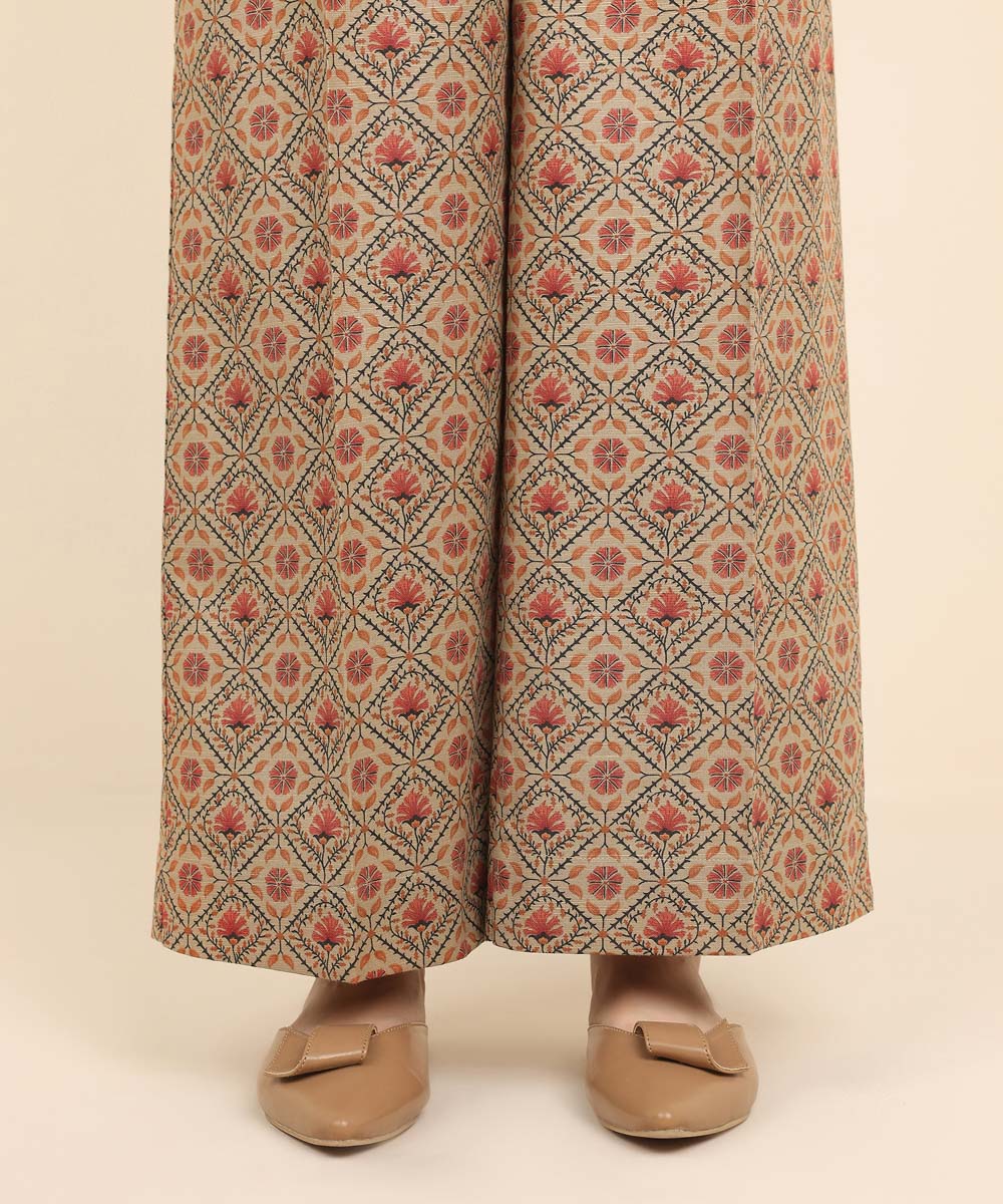 Women's Pret Khaddar Multi Printed Culottes