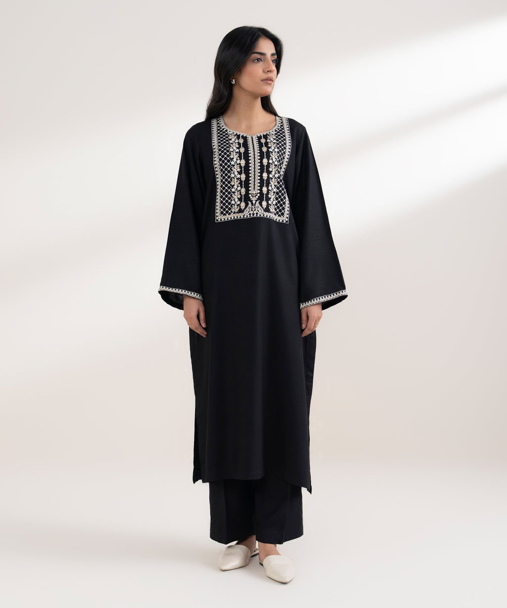 Embroidered Arabic Khaddar Shirt