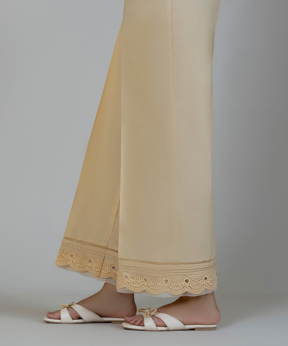 Women's Pret Cambric Yellow Dyed Culottes