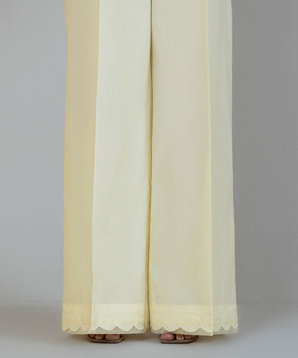 Women's Pret Cambric Off White Dyed Culottes