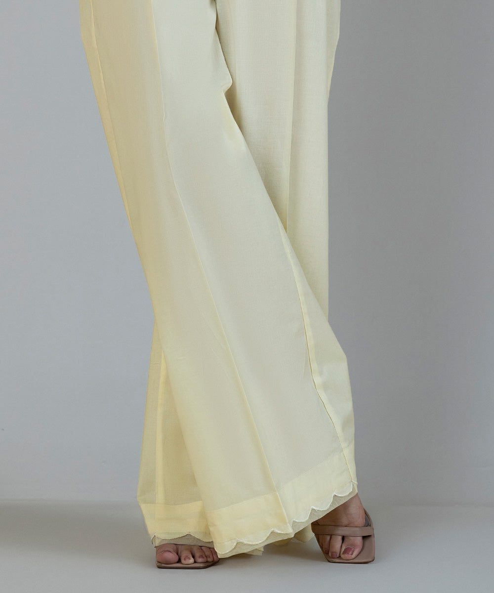 Women's Pret Cambric Off White Dyed Culottes