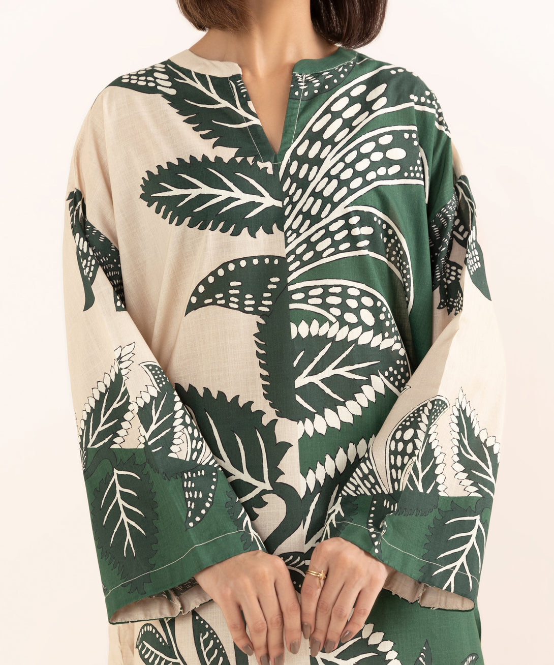 Women's RTW Cross Hatch Multi Printed Boxy Shirt