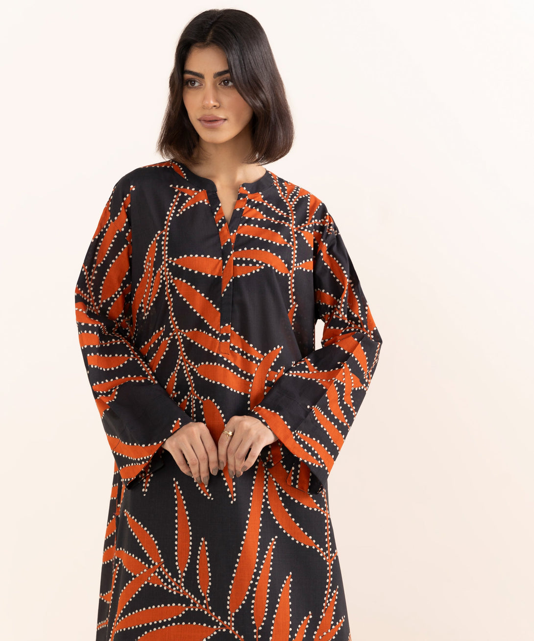 Women's RTW Cross Hatch Multi Printed Boxy Shirt