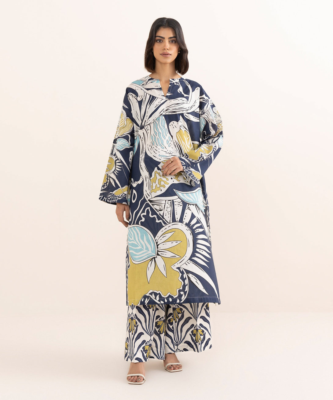 Women's RTW Cross Hatch Multi Printed Boxy Shirt