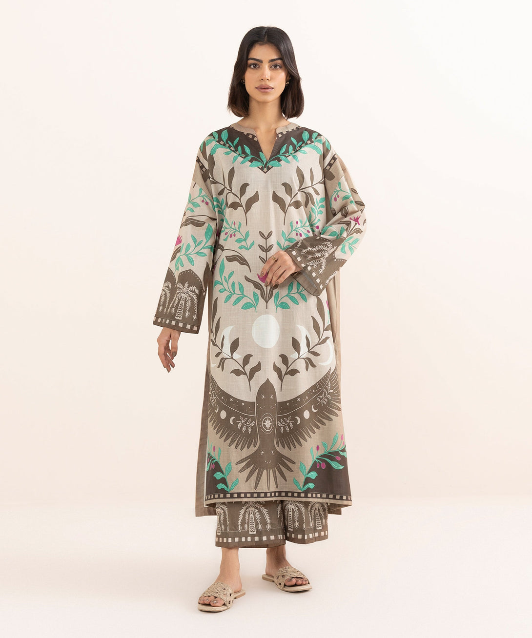 Women's RTW Cross Hatch Multi Printed Boxy Shirt