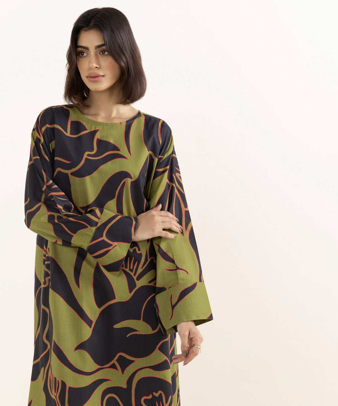 Women's RTW Cross Hatch Multi Printed Boxy Shirt