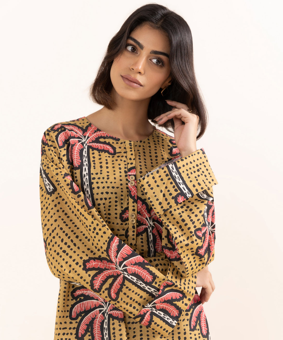 Women's RTW Cross Hatch Multi Printed Boxy Shirt