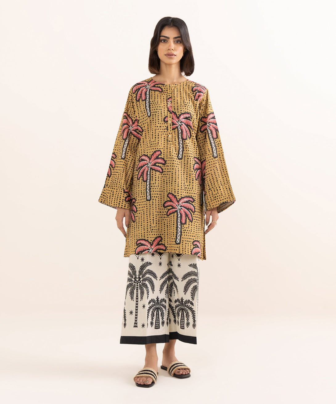 Women's RTW Cross Hatch Multi Printed Boxy Shirt