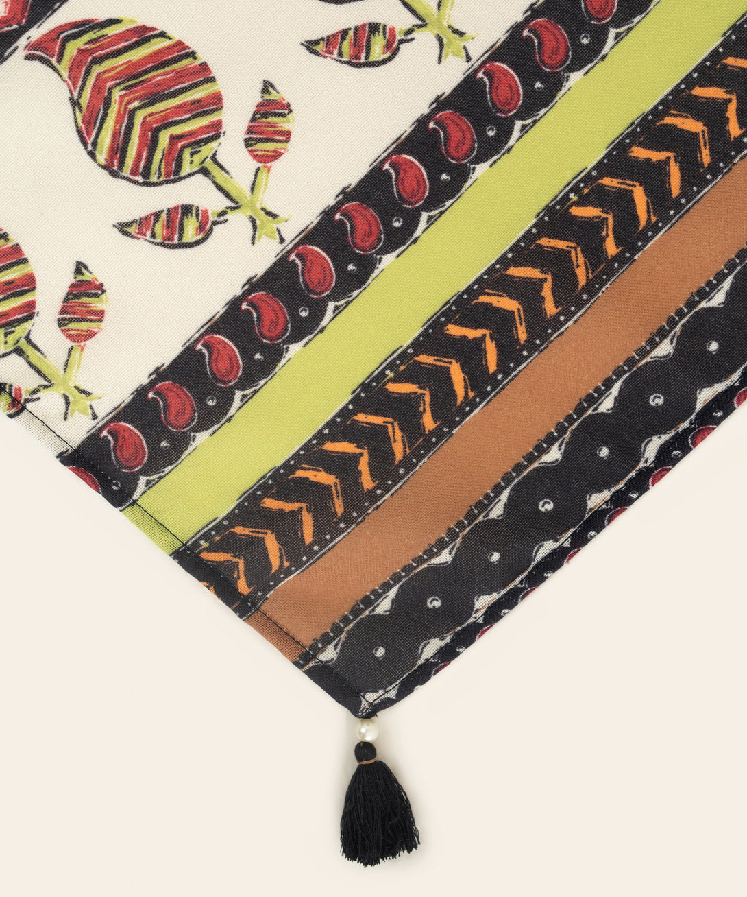 Brown Printed Blended Shawl