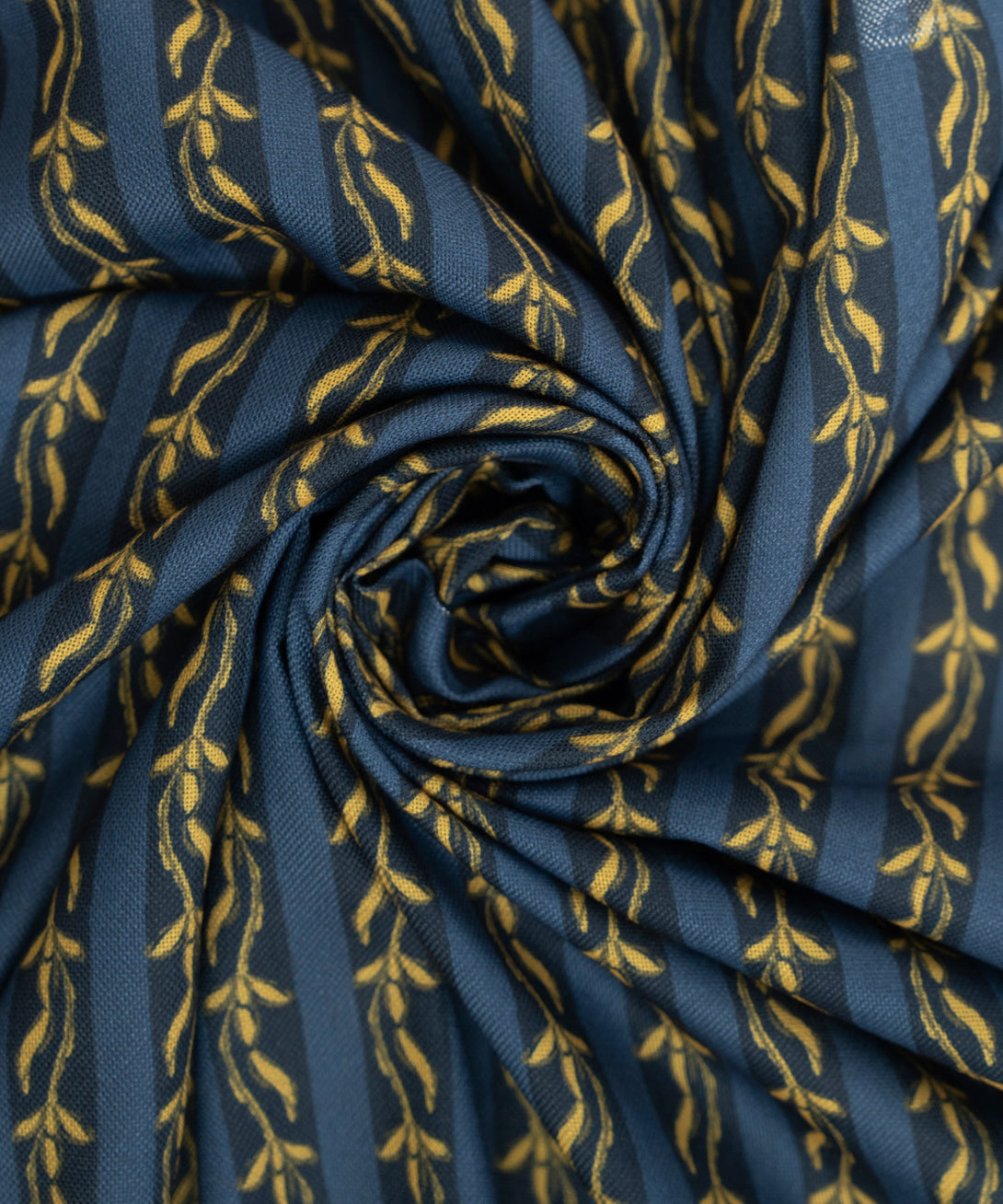 Blue Printed Blended Shawl