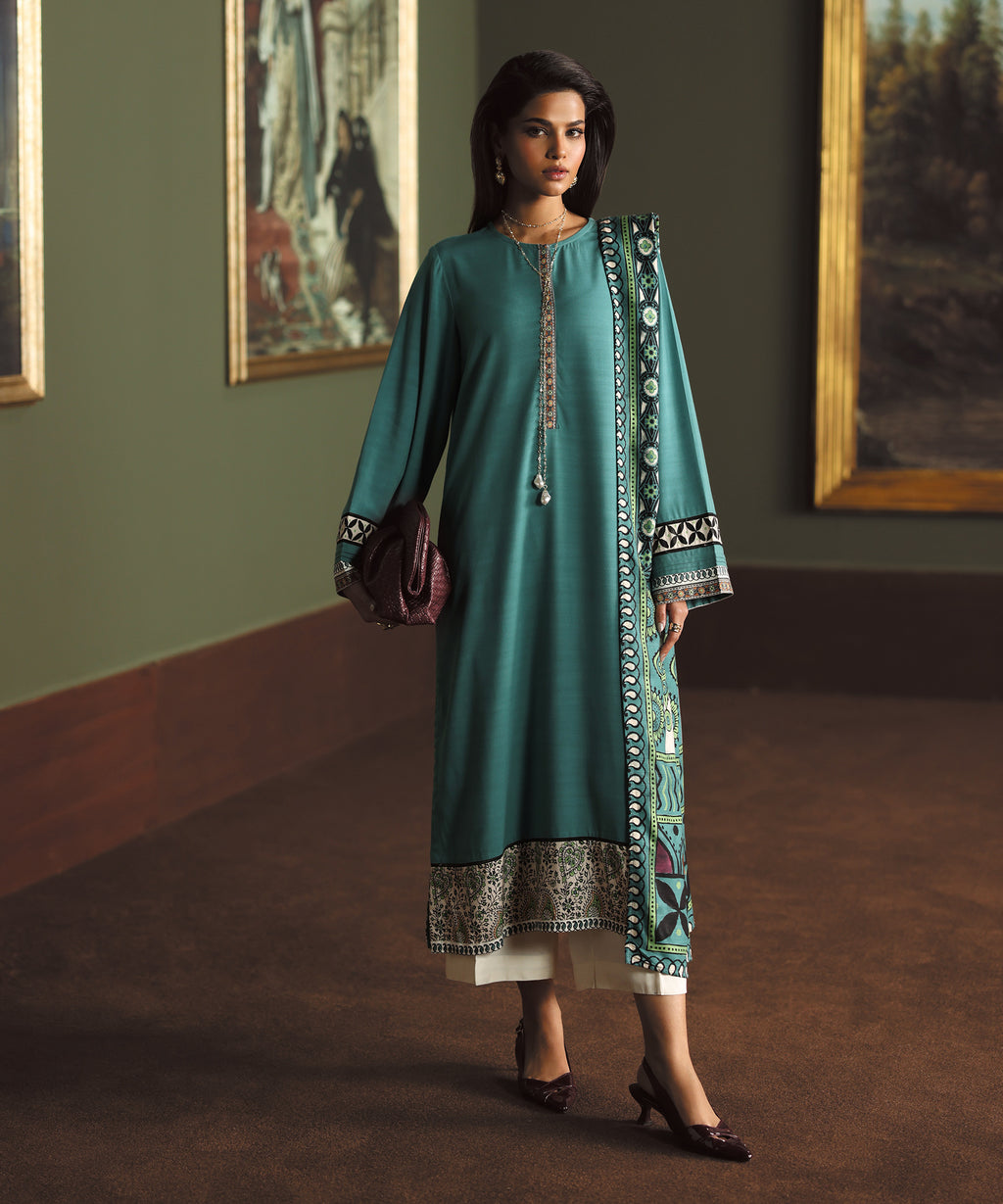 Solid Arabic Khaddar Shirt