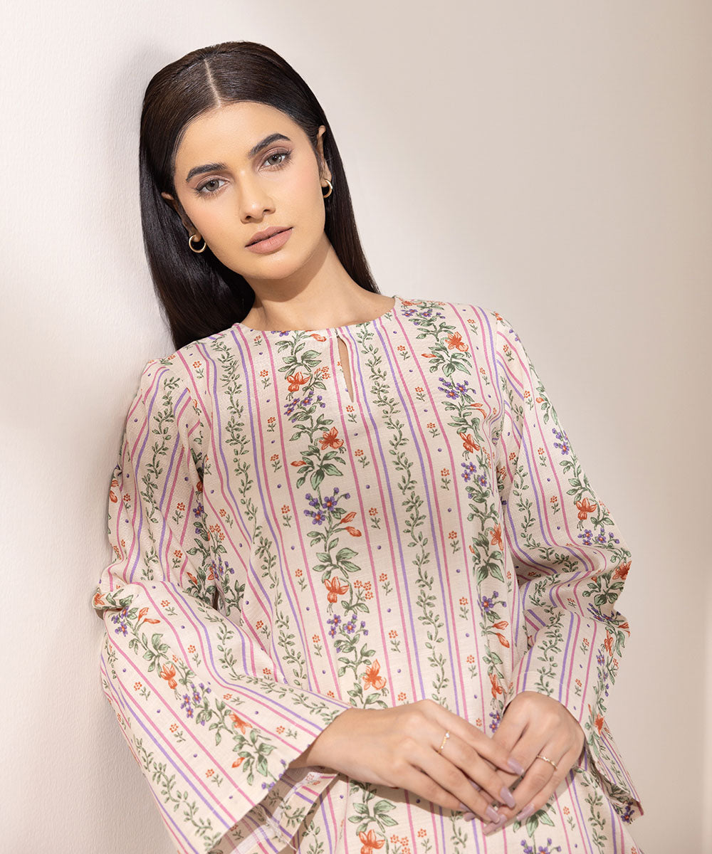 Women's Pret Khaddar Printed Multi A-Line Shirt