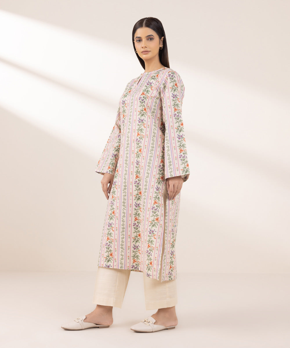 Women's Pret Khaddar Printed Multi A-Line Shirt