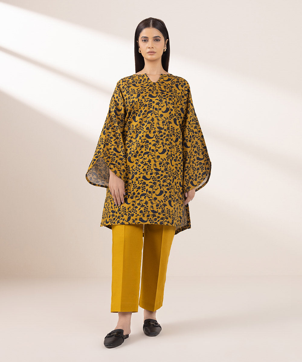 Women's Pret Khaddar Printed Multi Boxy Shirt