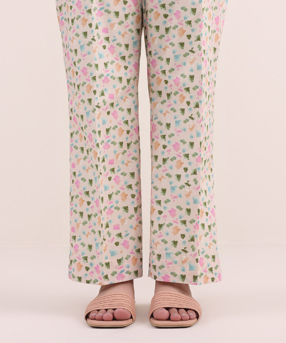 Women's Pret Cambric Multi Printed Straight Pants