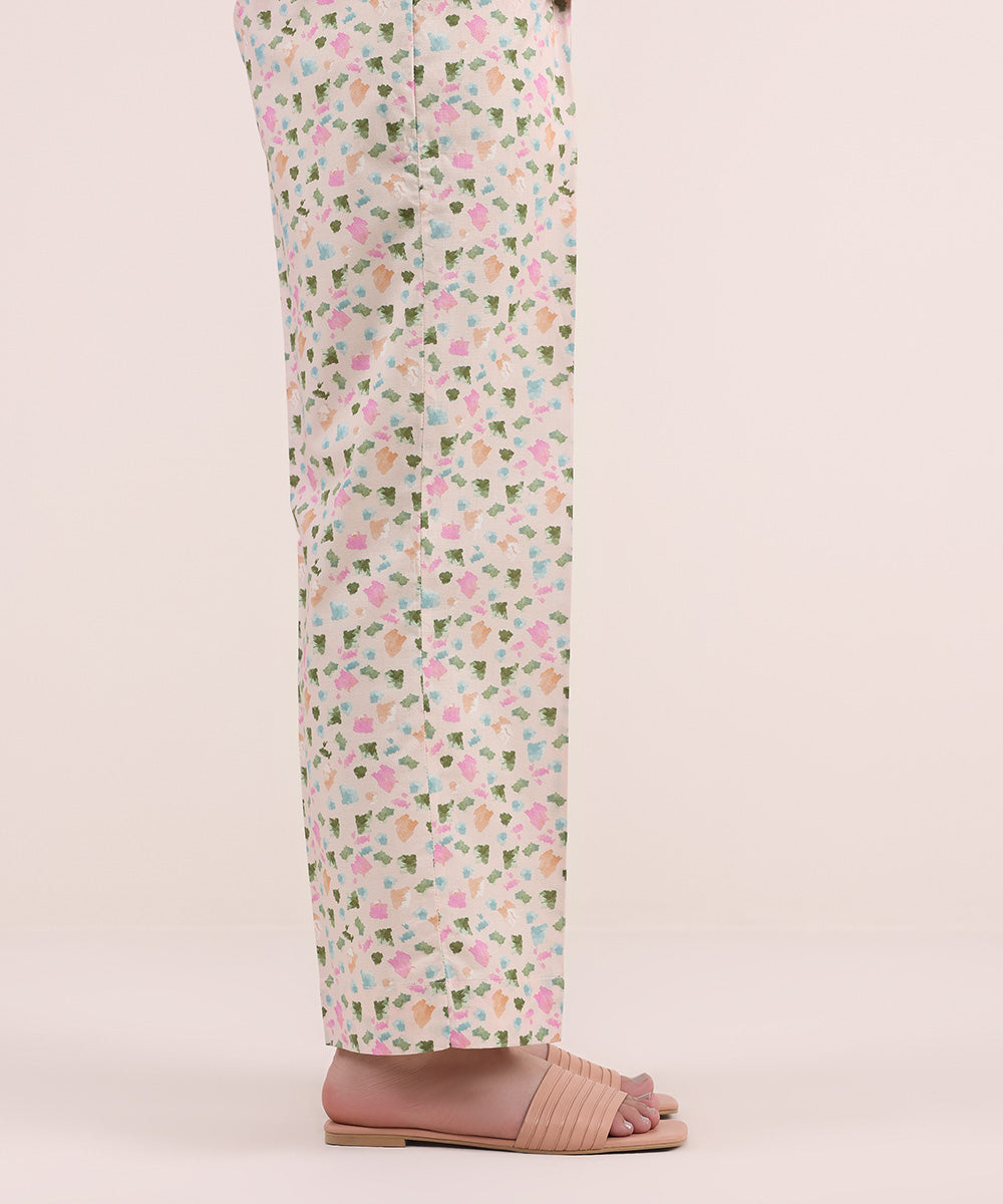 Women's Pret Cambric Multi Printed Straight Pants