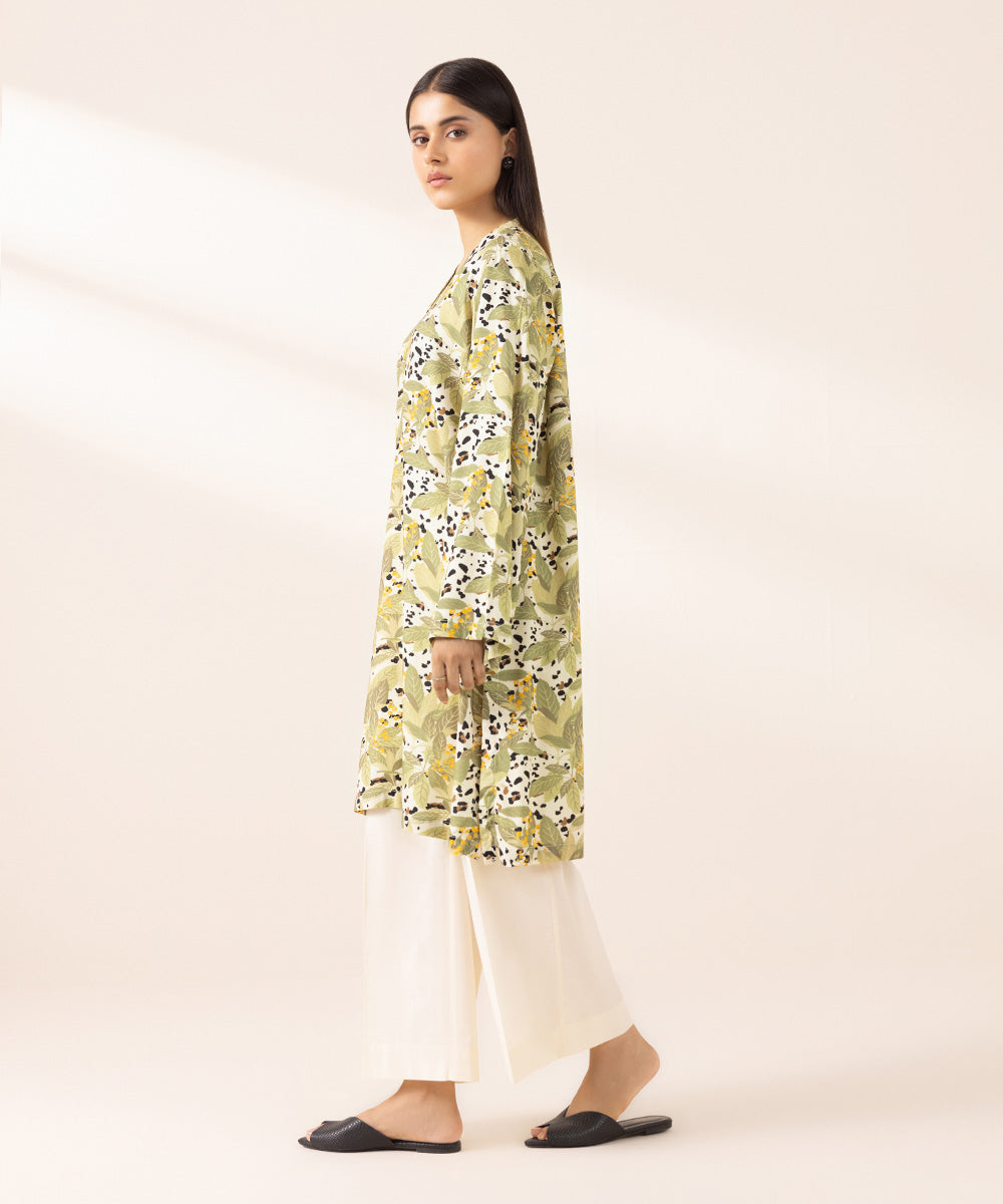 Women's Pret Arabic Lawn Printed Multi A-Line Shirt