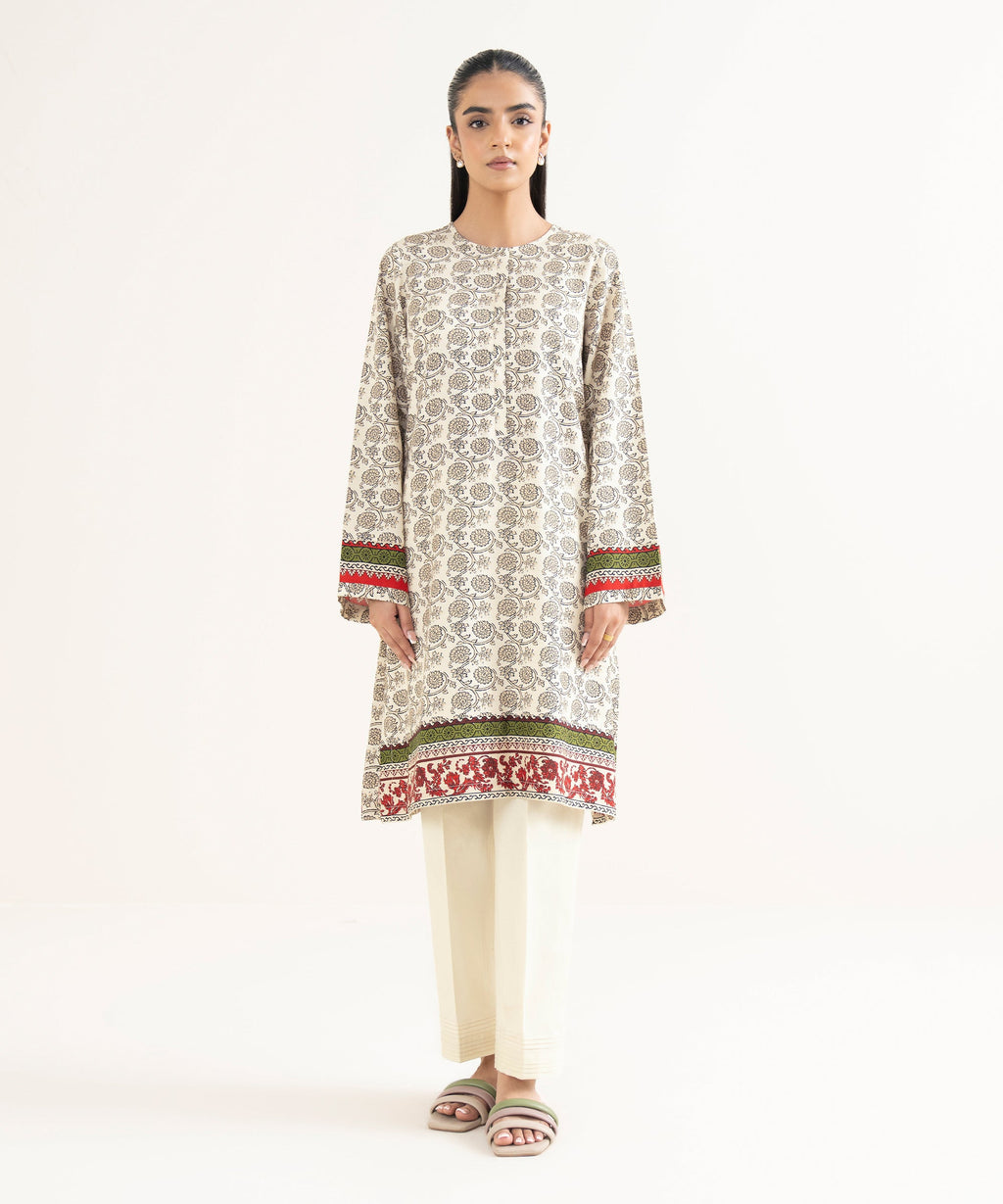 Women's RTW Cotton Printed Straight Multi Shirt