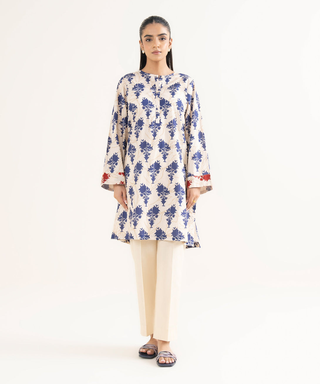 Women's RTW Textured Viscose Printed Straight Multi Shirt