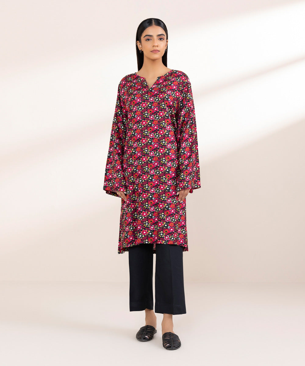 Women's Pret Linen Multi Printed Straight Shirt