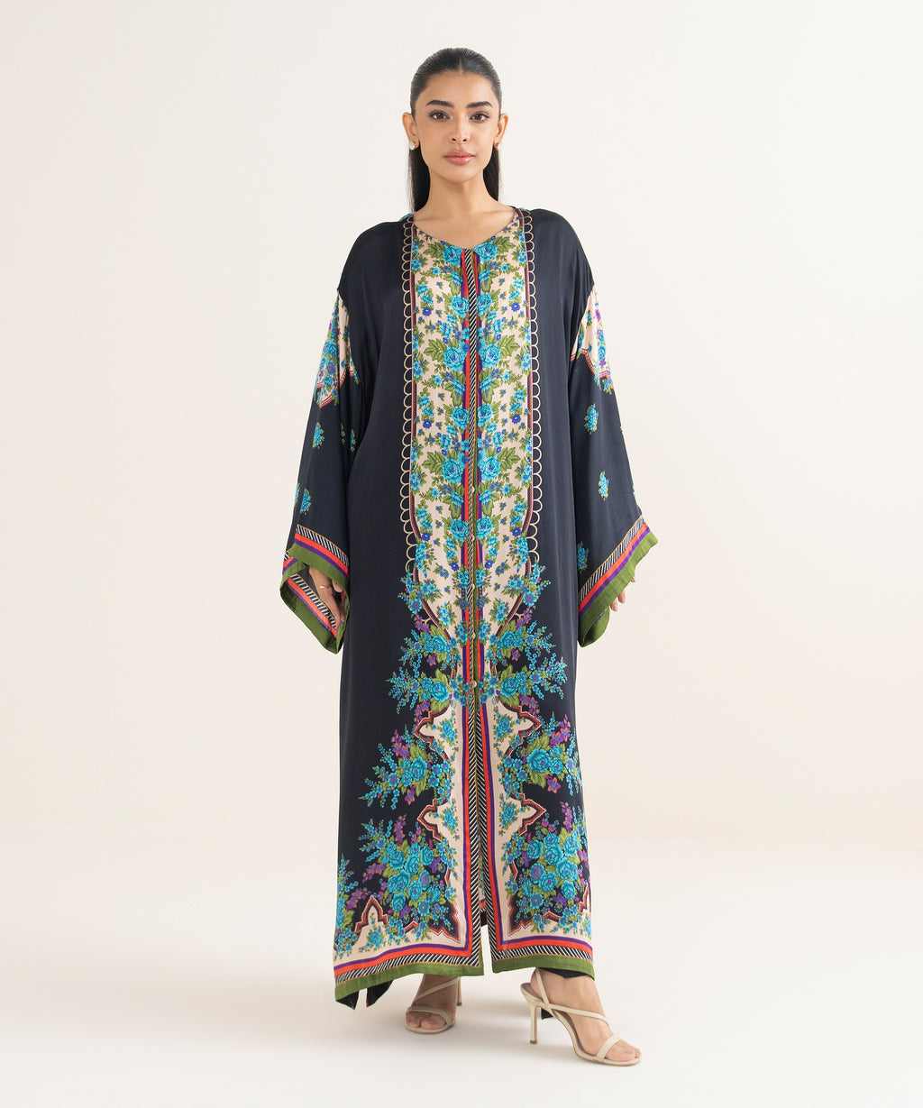 2 Piece - Printed Silk Suit