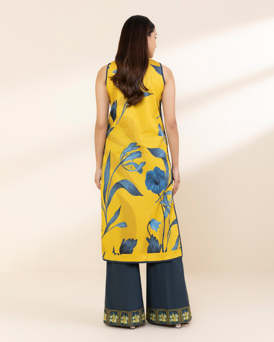 Unstitched Women's Yellow Lawn Shirt 