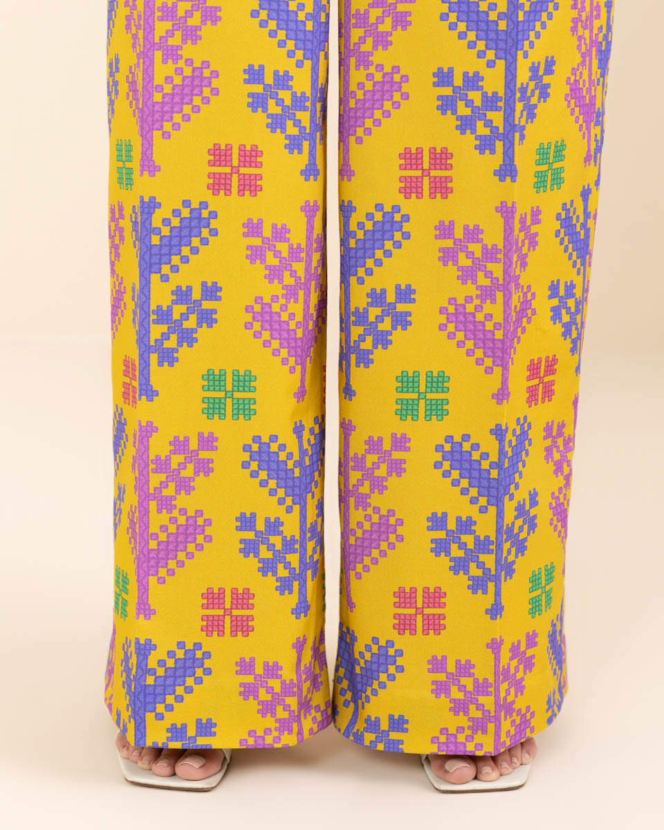 Unstitched Women's Yellow Lawn 3 Piece Suit