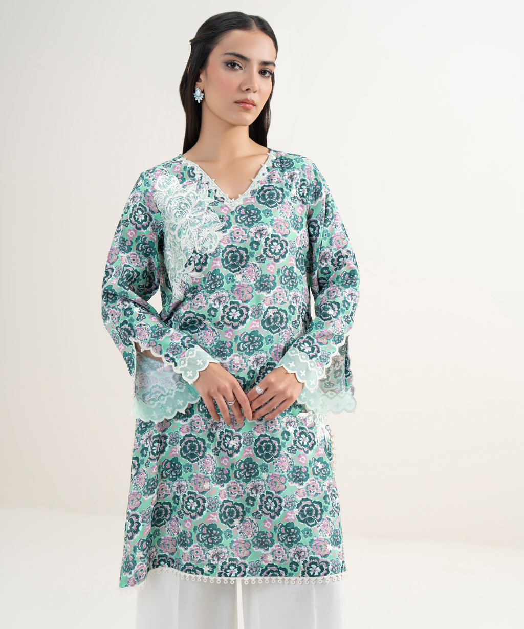 Embroidered Raw Silk Shirt