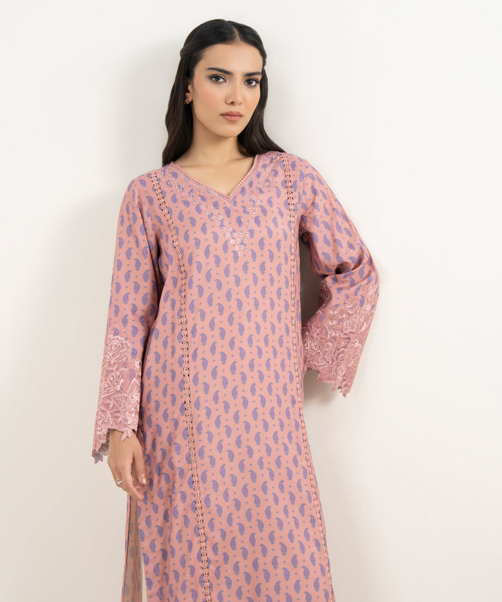 Embroidered Raw Silk Shirt