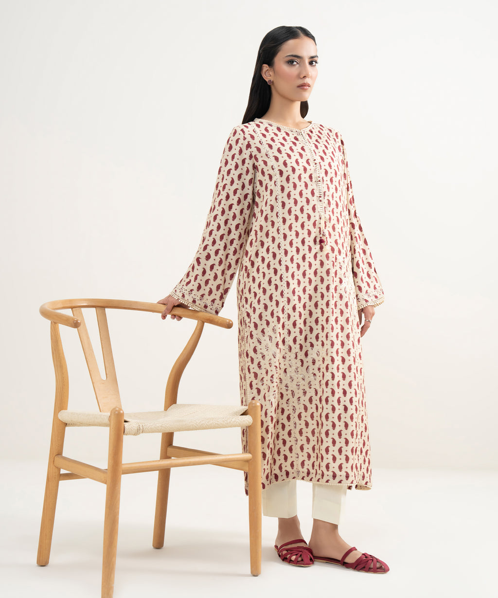 Embroidered Raw Silk Shirt