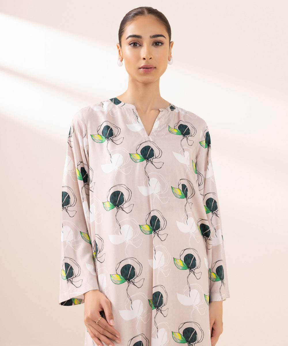 Women's Pret Arabic Lawn Printed Multi A-Line Shirt