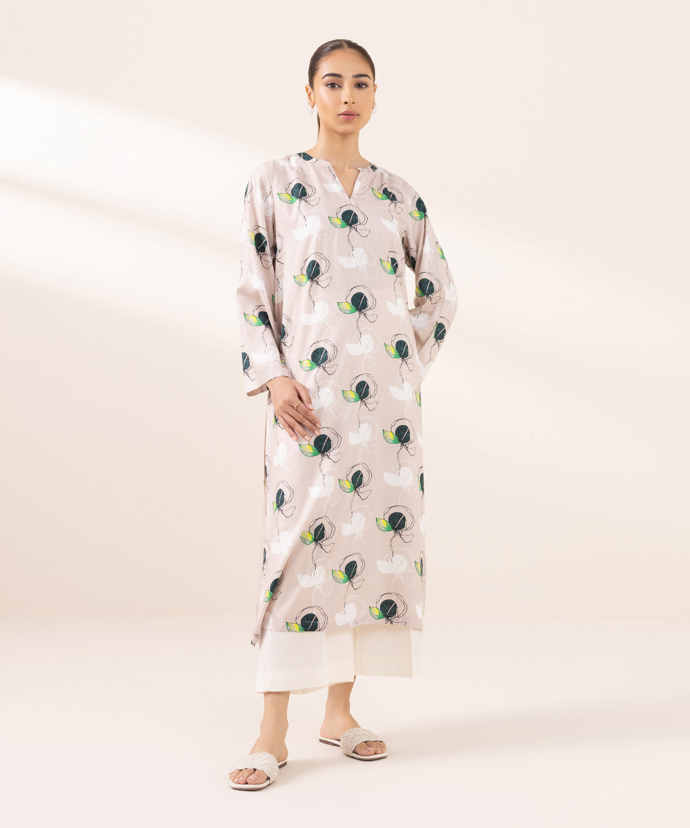 Women's Pret Arabic Lawn Printed Multi A-Line Shirt