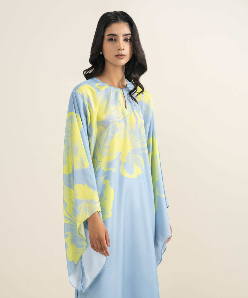 2 Piece - Printed Silk Suit