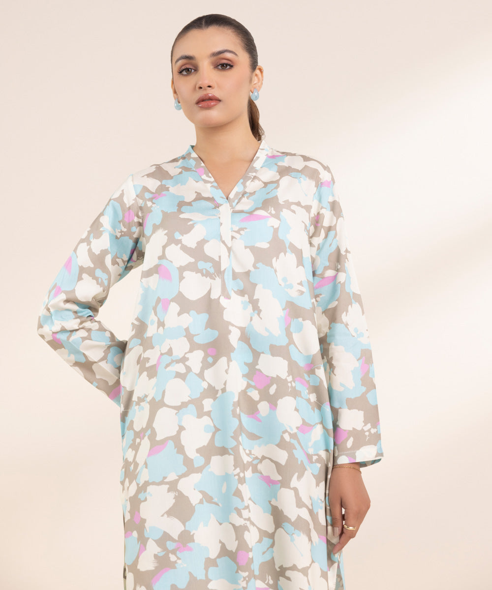 Women's Pret Arabic Lawn Multi Printed A-Line Shirt