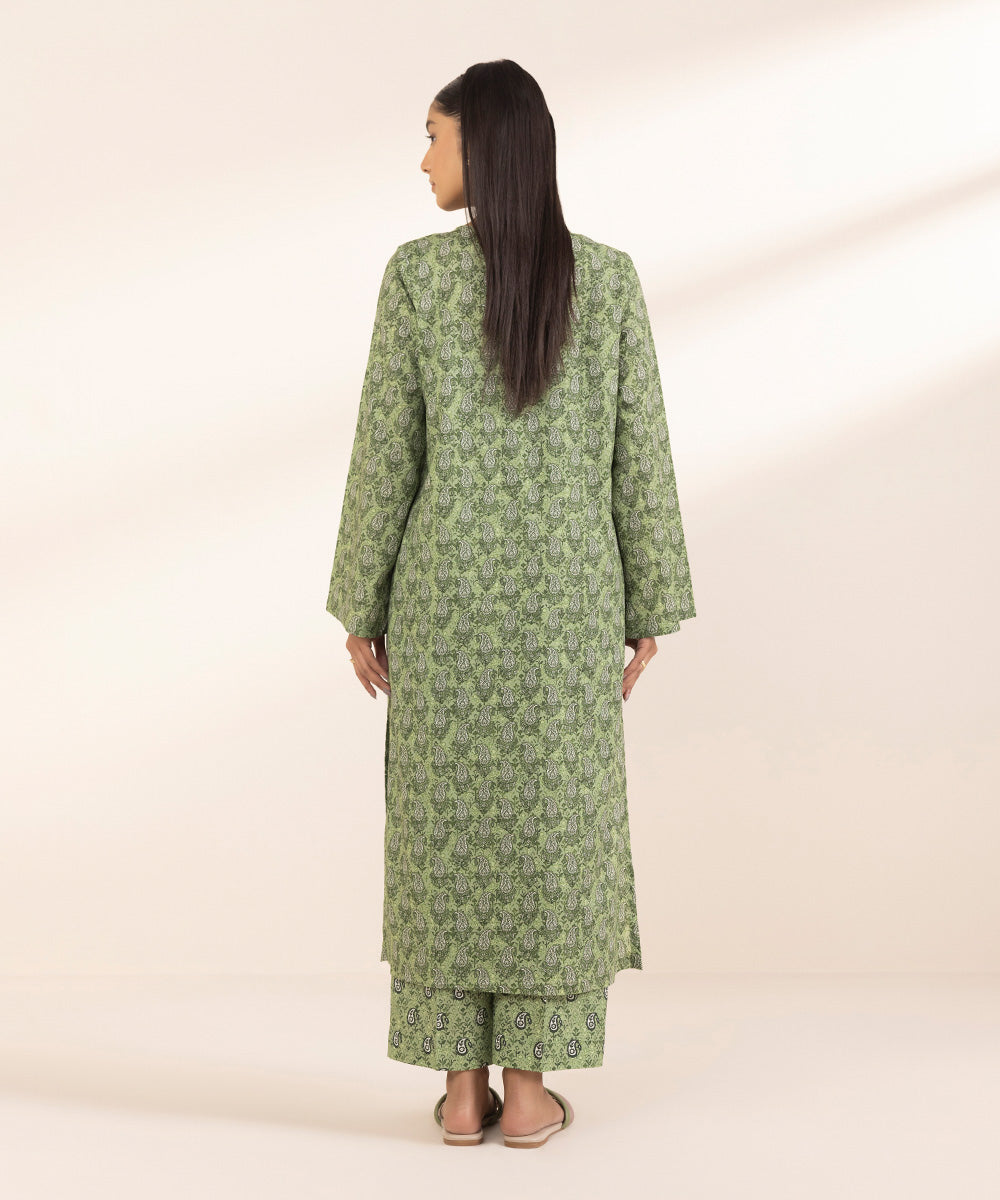 Women's Pret Lawn Green Printed A-Line Shirt