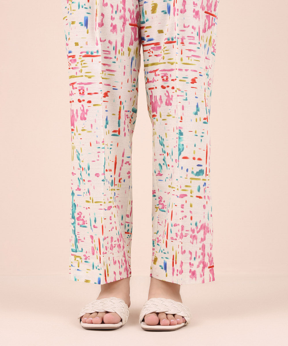 Women's Pret Cambric Multi Printed Straight Pants