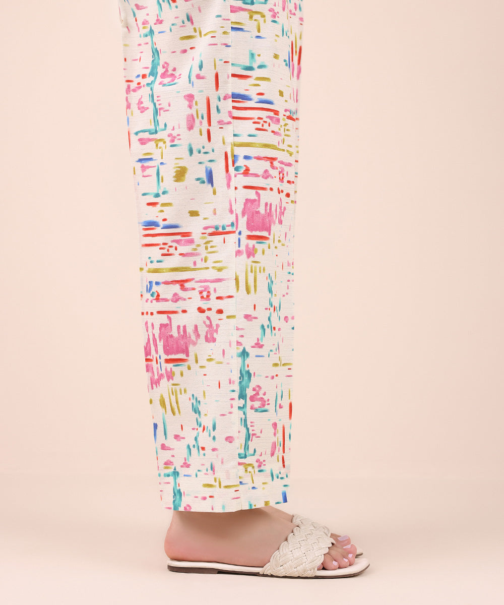 Women's Pret Cambric Multi Printed Straight Pants