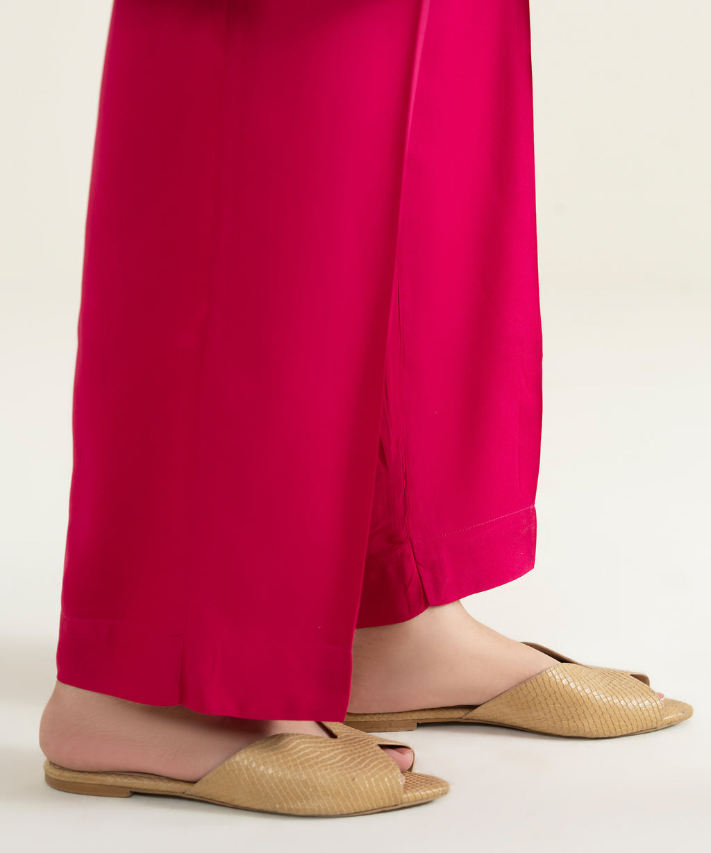 Viscose Linen Straight Pants