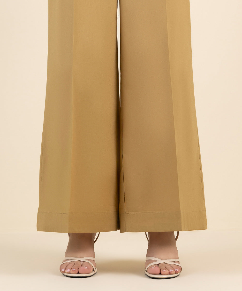 Women's Pret Cambric Brown Solid Culottes