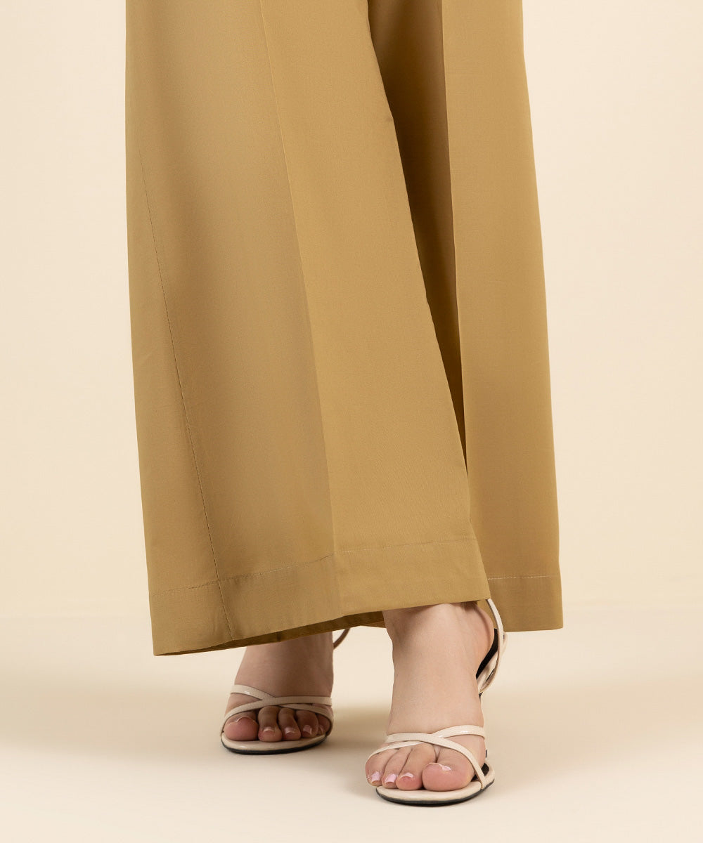 Women's Pret Cambric Brown Solid Culottes