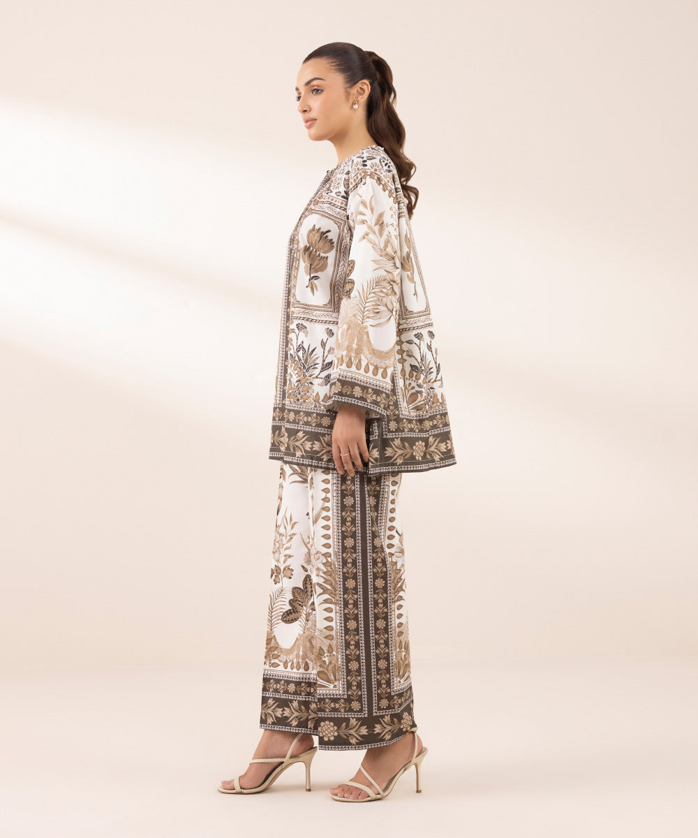 Women's RTW Lawn Multi Printed Boxy Shirt