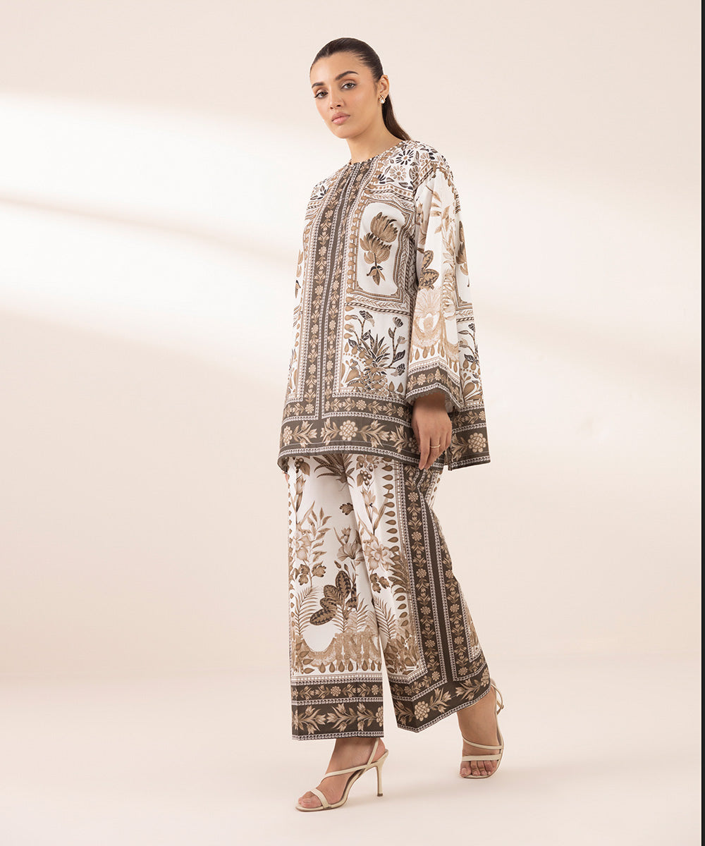 Women's RTW Lawn Multi Printed Boxy Shirt