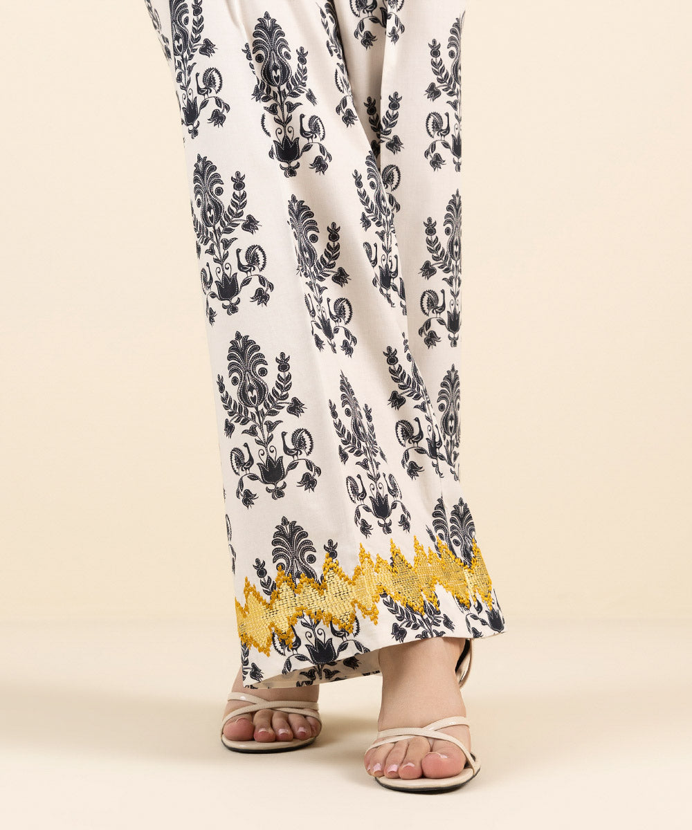 Women's Pret Cambric Multi Embroidered Culottes