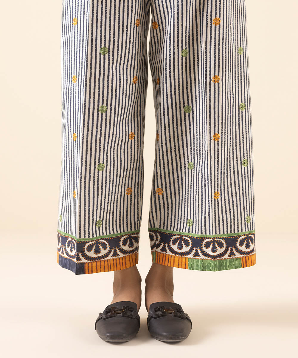 Women's Pret Cambric Multi Embroidered Culottes