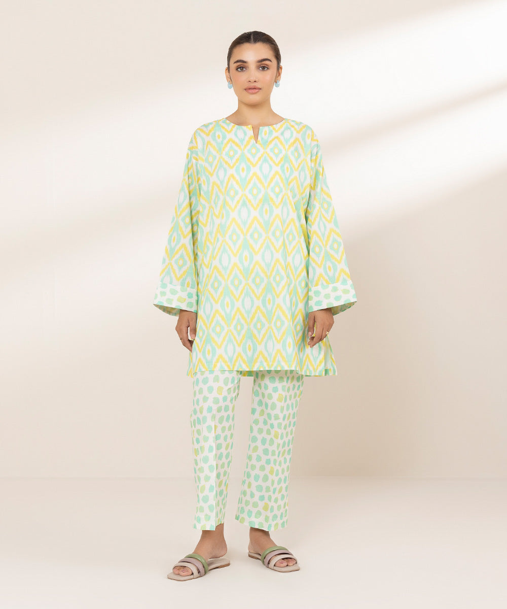 Women's RTW Cross Hatch Multi Printed Boxy Shirt