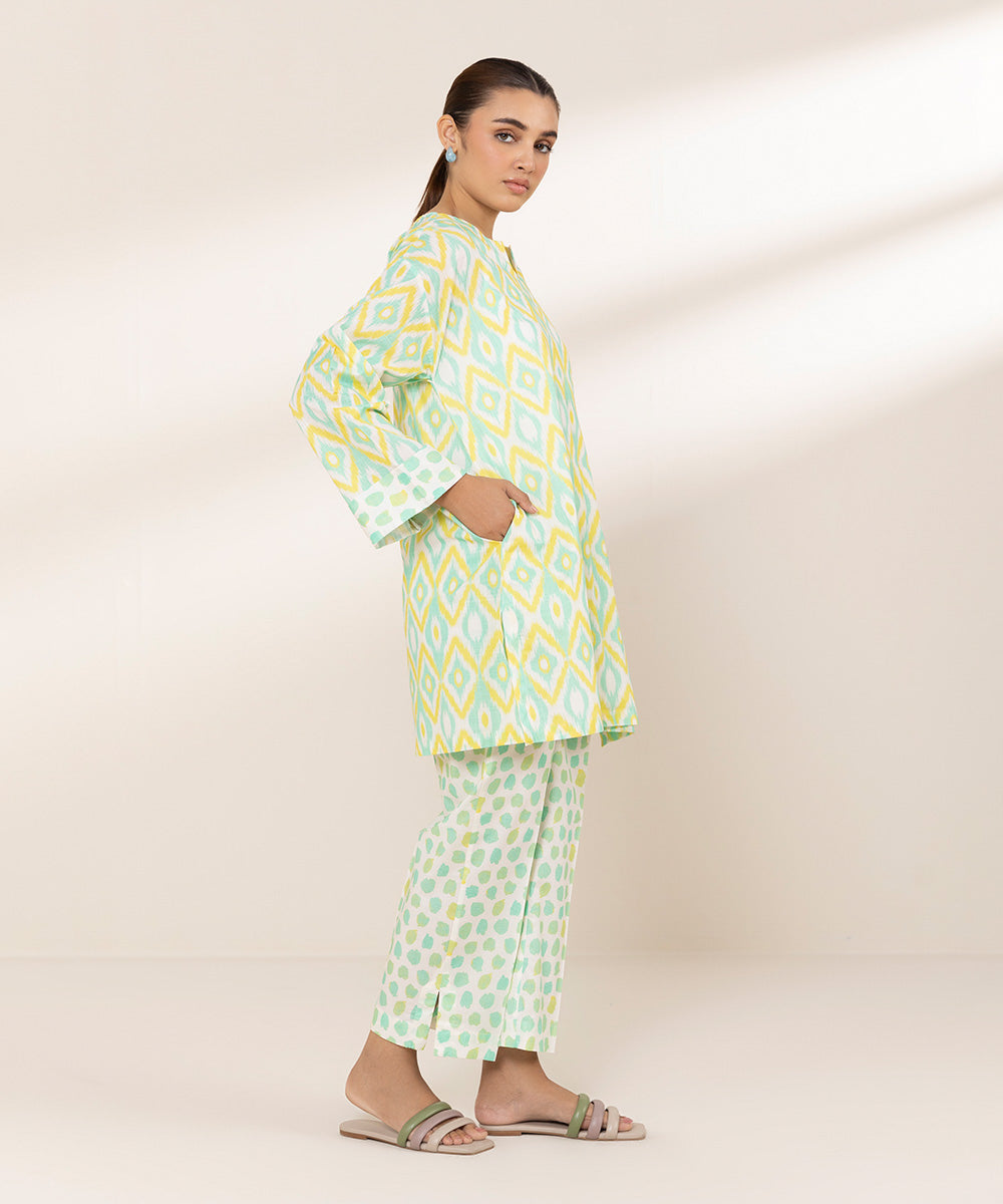 Women's RTW Cross Hatch Multi Printed Boxy Shirt