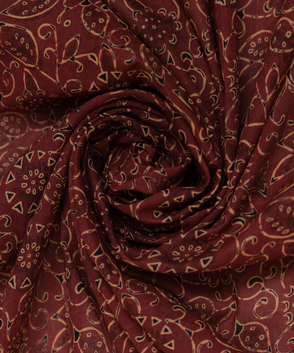 Fine Voile Red Printed Dupatta