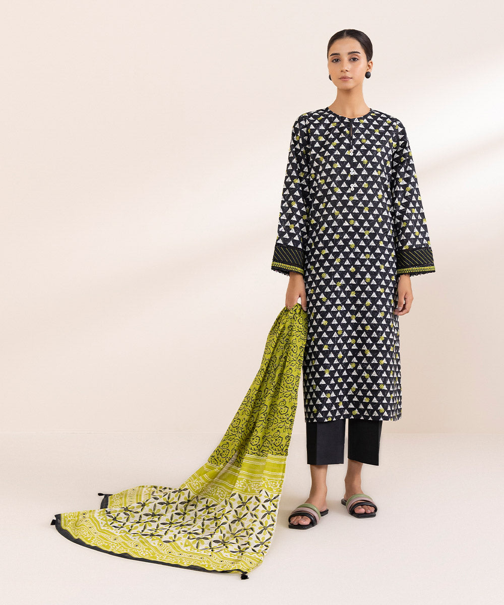 Zari Voile Multi Printed Dupatta