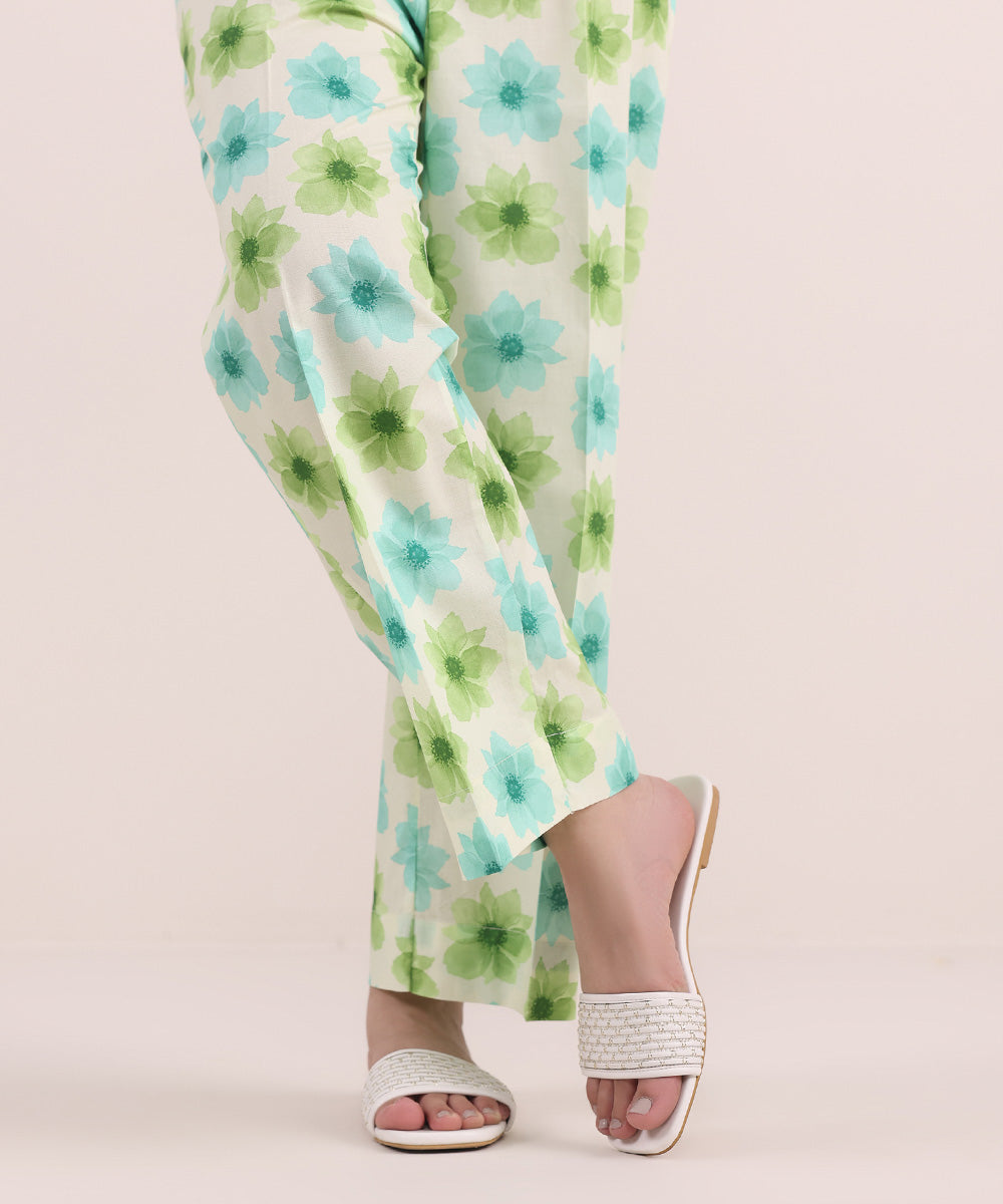 Women's Pret Cambric Multi Printed Straight Pants