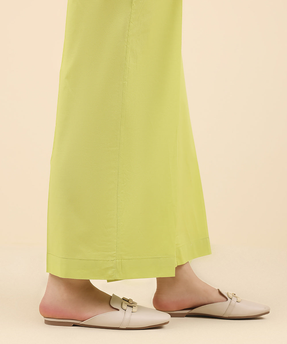 Women's Pret Cambric Green Solid Culottes